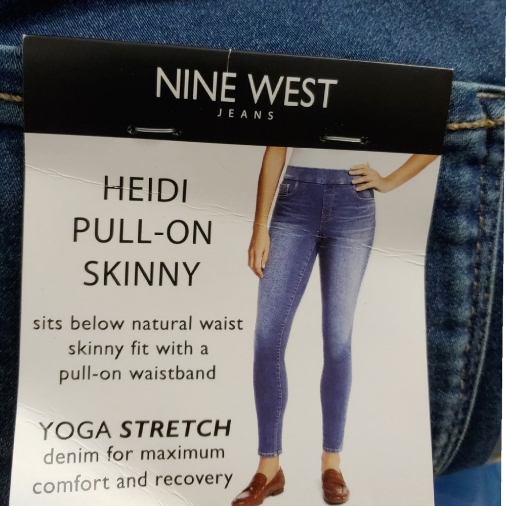 NWT Nine West Womens Heidi Pull On Skinny Jeans Color Montréal - Picture 5 of 6
